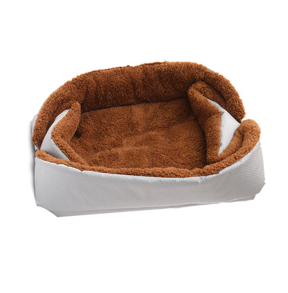 SOGA Silver Dual-purpose Cushion Nest Cat Dog Bed Warm Plush Kennel Mat Pet Home Travel Essentials • LUZ-CarPetBag04