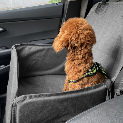 SOGA Grey Car Pet Sitting Bag Breathable Safety Travel Portable Carrier Pouch Travel Essentials • LUZ-CarPetBag071