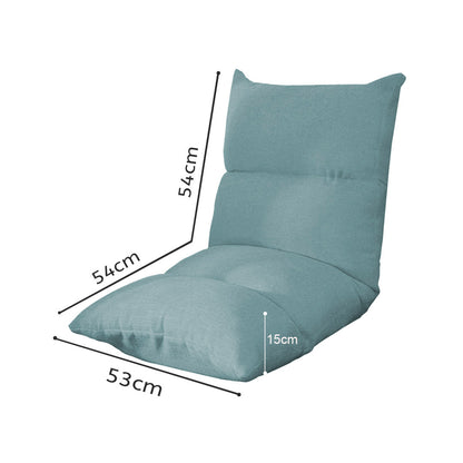 SOGA Lounge Floor Recliner Adjustable Lazy Sofa Bed Folding Game Chair Mint Green • LUZ-LoungeFabricGreen