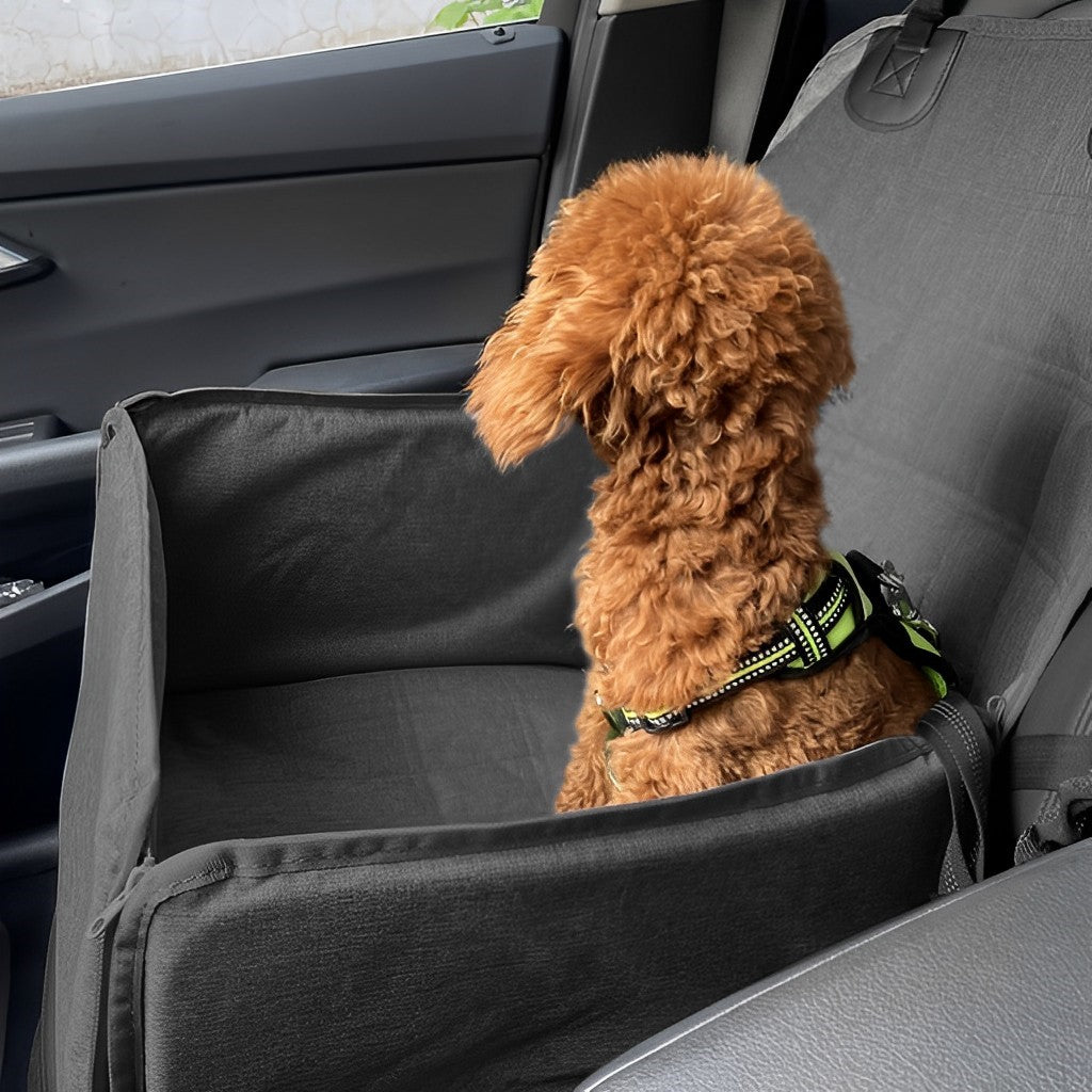 SOGA 2X Black Car Pet Sitting Bag Breathable Safety Travel Portable Carrier Pouch Travel Essentials • LUZ-CarPetBag070X2