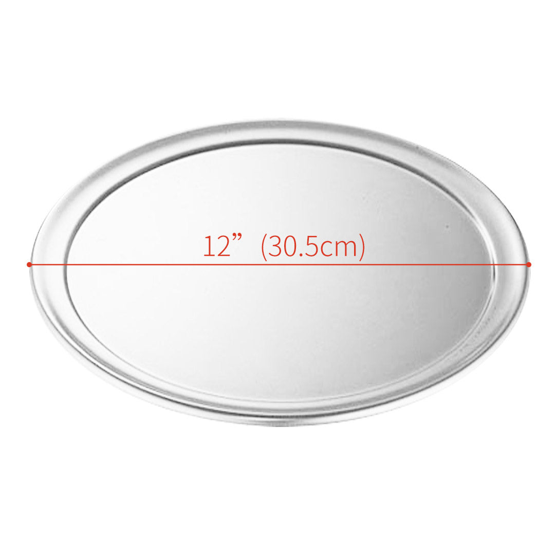 SOGA 2X 12-inch Round Aluminum Steel Pizza Tray Home Oven Baking Plate Pan • LUZ-Pizza11607X2