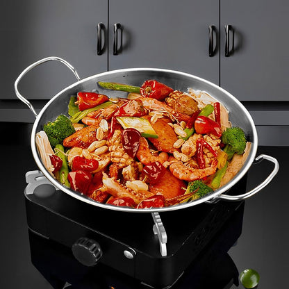 Soga 25cm Signature Dry Pot crafted with 201 Material in Silver Color and for Kitchen Essentials • LUZ-VICSoupPot20