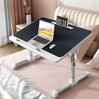 SOGA 2X 60X40cm Black Small Laptop Bed Portable Foldable Study Table Adjustable • LUZ-BedTableA8X2