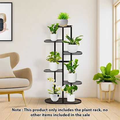 SOGA 2X 6 Tier 7 Pots Black Metal Plant Rack Flowerpot Storage Display Stand Holder Home Garden Decor • LUZ-FPotH21X2