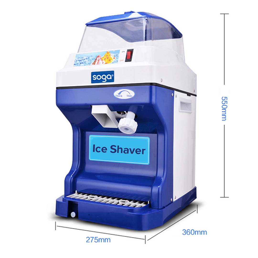 SOGA 2X Ice Shaver Commercial Electric Stainless Steel Ice Crusher Slicer Machine 180KG/h 88 • LUZ-CommercialElectricIceShaver188X2