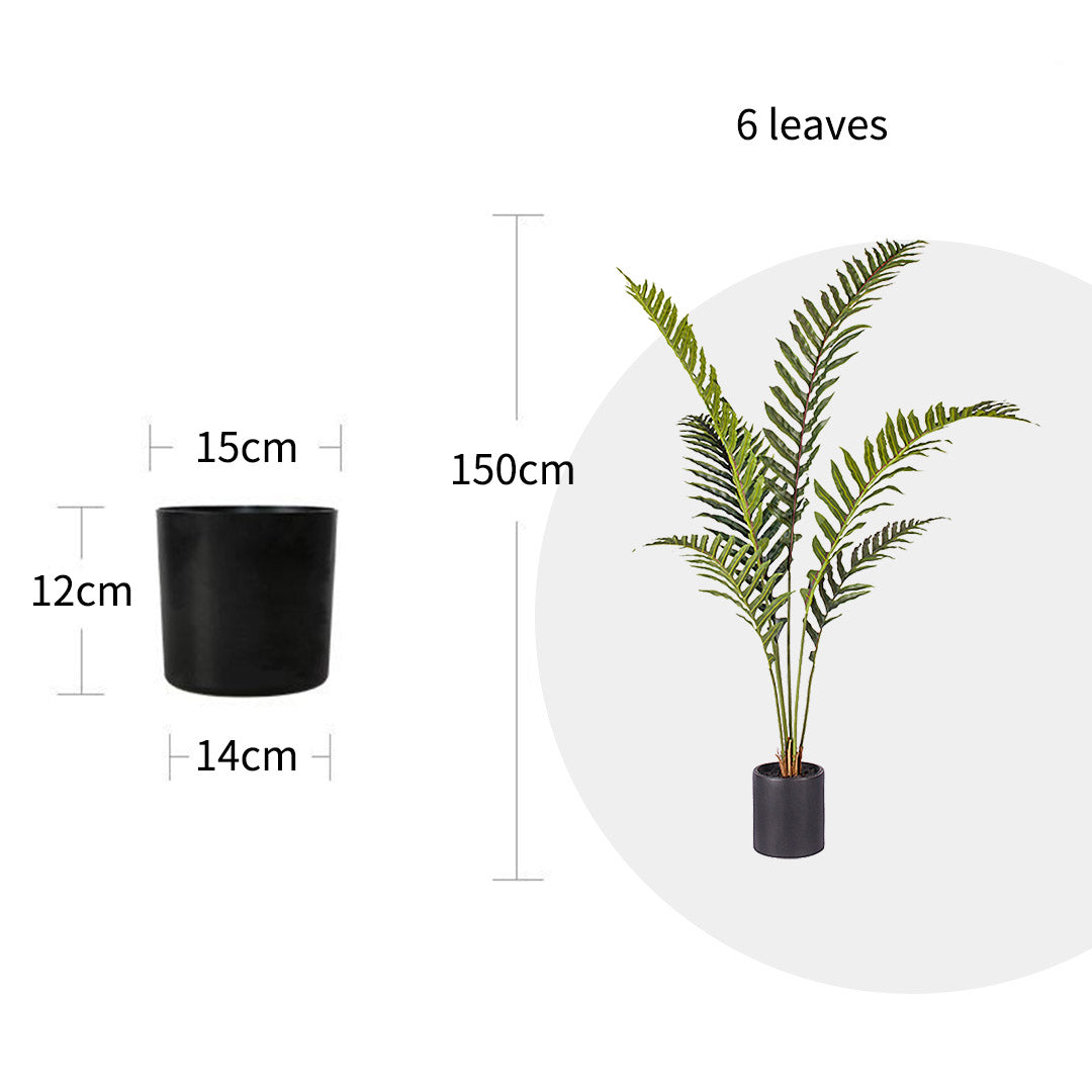 SOGA 2X 150cm Artificial Green Rogue Hares Foot Fern Tree Fake Tropical Indoor Plant Home Office Decor • LUZ-APlantLGY156QX2