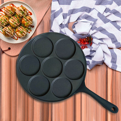 SOGA 23cm Cast Iron Takoyaki Fry Pan Octopus Balls Maker 7 Hole Cavities Grill Mold • LUZ-ZPai022