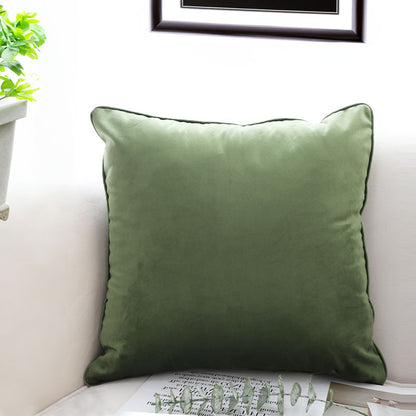 SOGA 45cm Subtle Army Green Foliage Velvet Square Throw Pillow • LUZ-FrenchCushion258