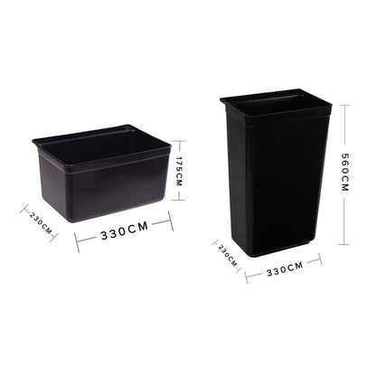 SOGA Large Food Trolley Utility Cart Waste Storage Bin • LUZ-FoodCart1511-JBINL