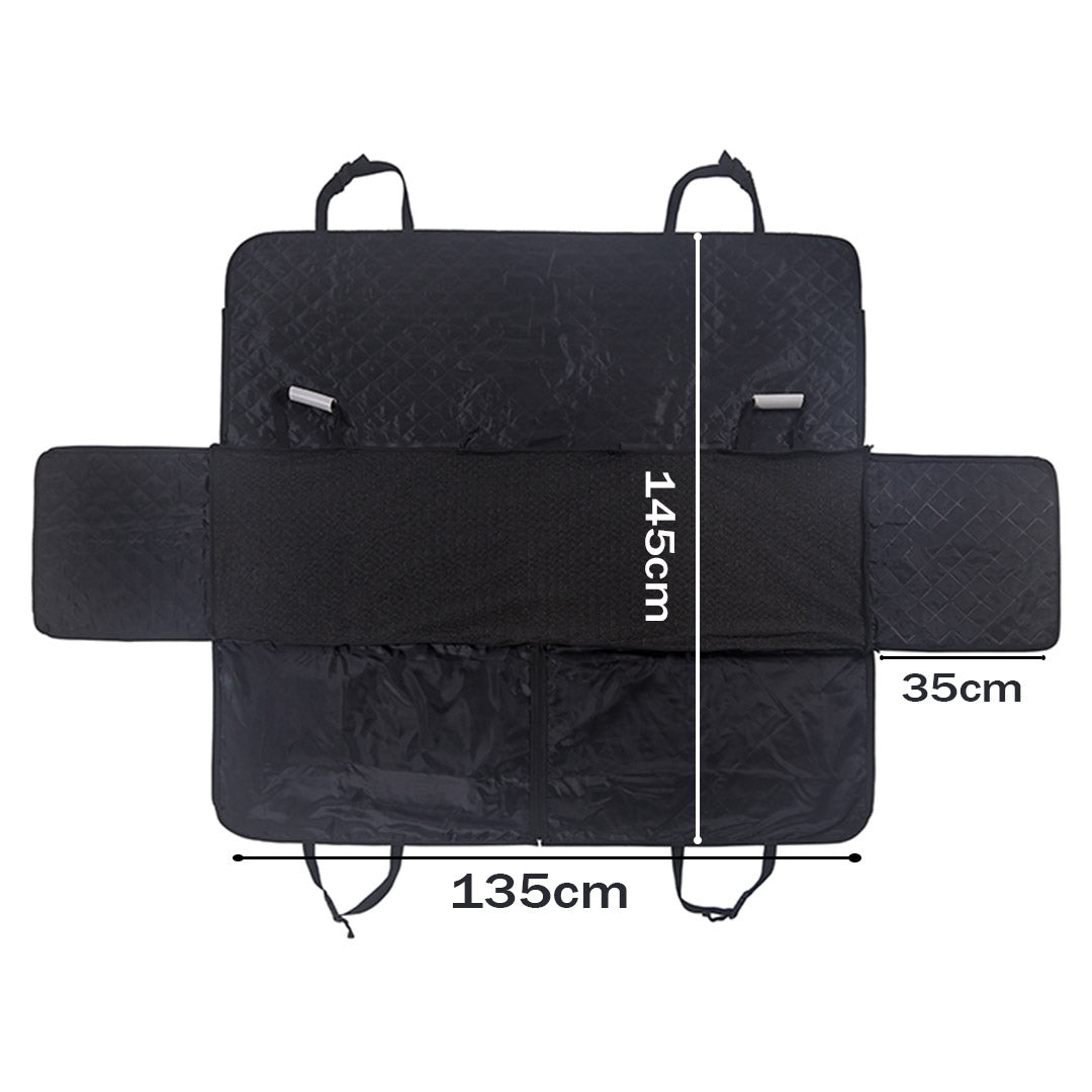 SOGA 2X 600D Oxford Cloth Waterproof Dog Car Cover Back Seat Protector Hammock Non-Slip Pet Mat Black • LUZ-CarPetBag040X2