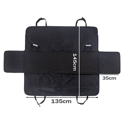 SOGA 2X 600D Oxford Cloth Waterproof Dog Car Cover Back Seat Protector Hammock Non-Slip Pet Mat Black • LUZ-CarPetBag040X2