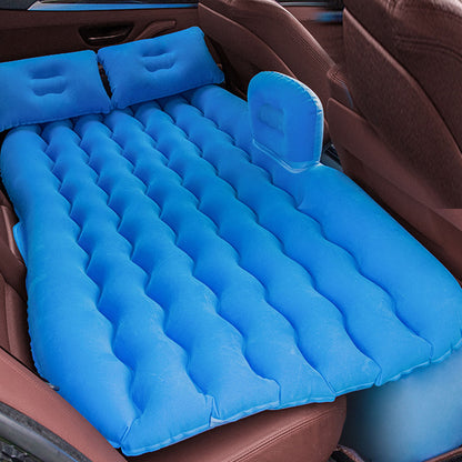 SOGA 2X Blue Ripple Inflatable Car Mattress Portable Camping Air Bed Travel Sleeping Kit Essentials • LUZ-CarMat008X2