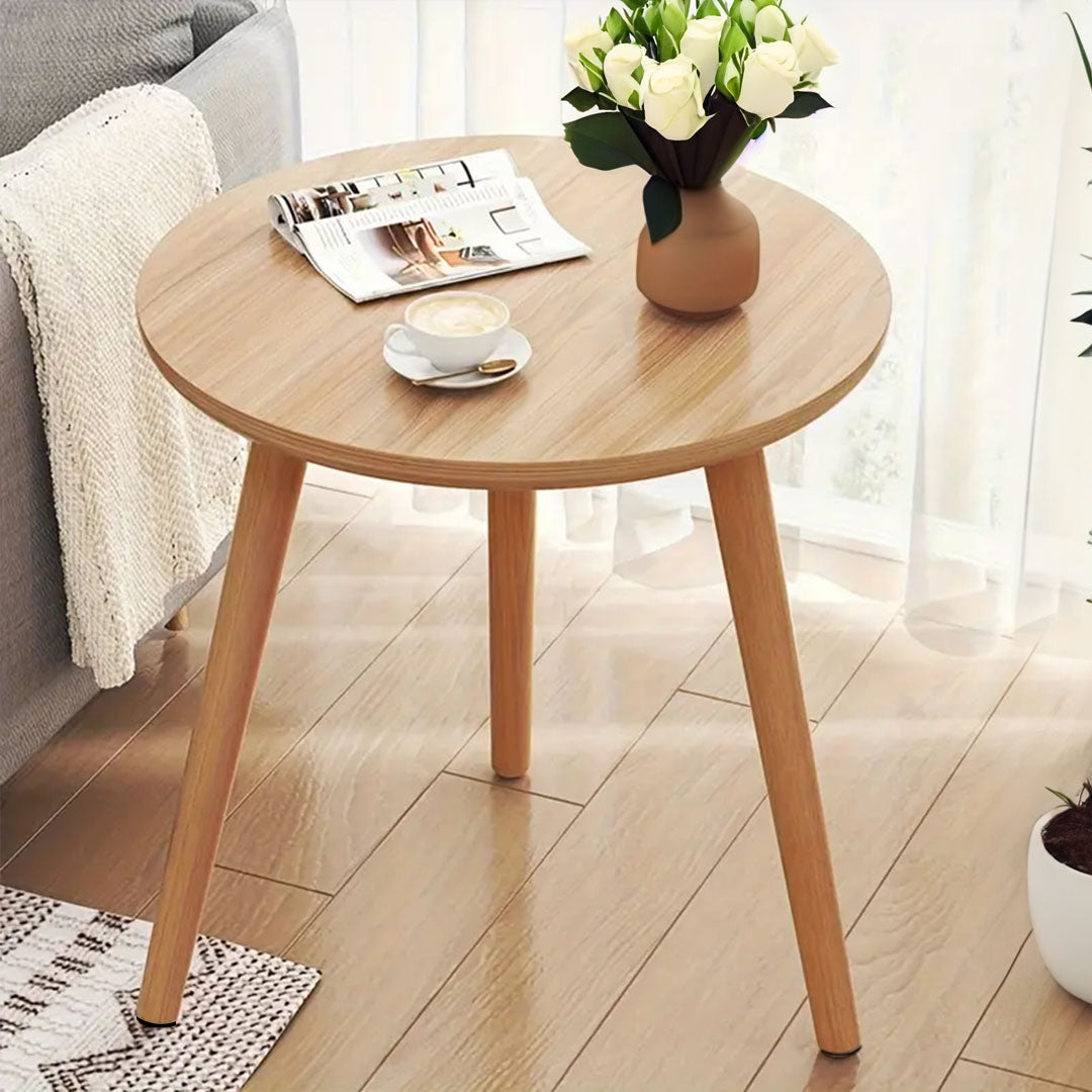 SOGA 60x60cm Walnut Small Side Coffee Table Living Room Balcony Home Décor Style • LUZ-TableTea22
