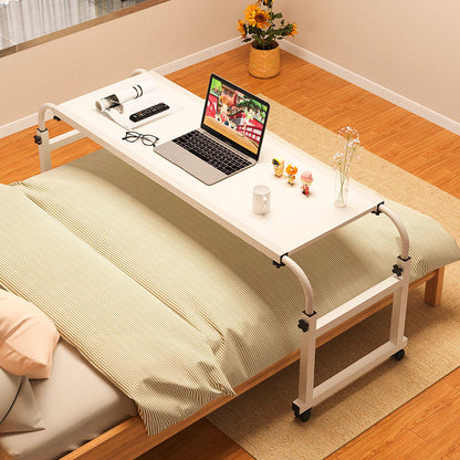 SOGA 140x45cm White Cross Bed Movable Desk Table w/ Adjustable Length & Height • LUZ-SideTab30