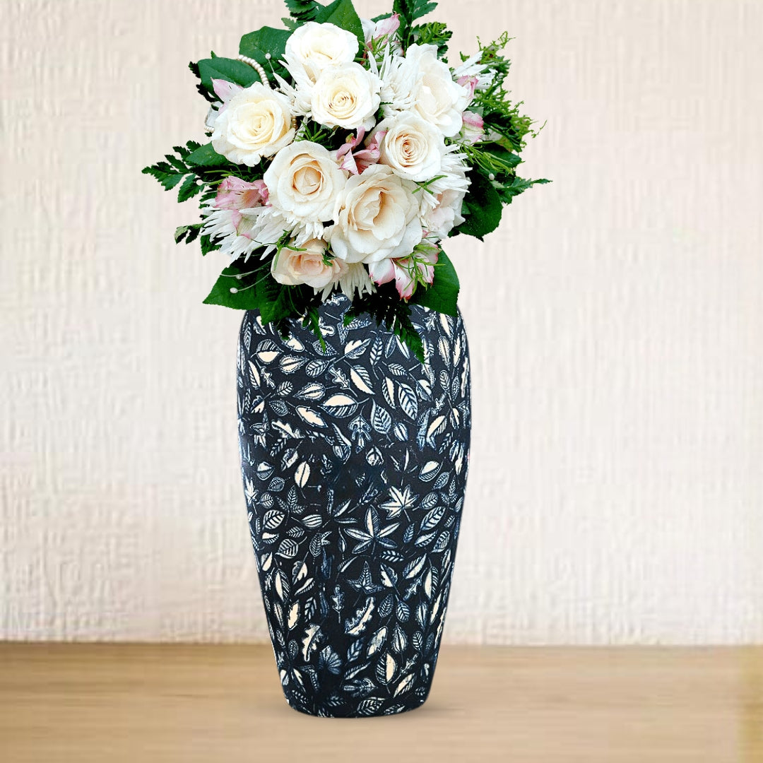 SOGA 35x17cm Blue Large Ceramic Flower Vase Elegant Living Room Home Decor • LUZ-Vase803