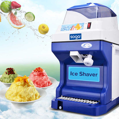 SOGA Commercial Ice Shaver Ice Crusher Slicer Smoothie Maker Machine 180KG/h • LUZ-CommercialElectricIceShaver188