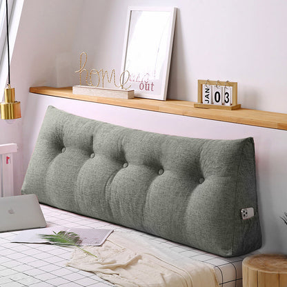 SOGA 120cm Grey Triangular Wedge Bed Pillow Headboard Backrest Bedside Tatami Cushion Home Decor • LUZ-Pillow2112