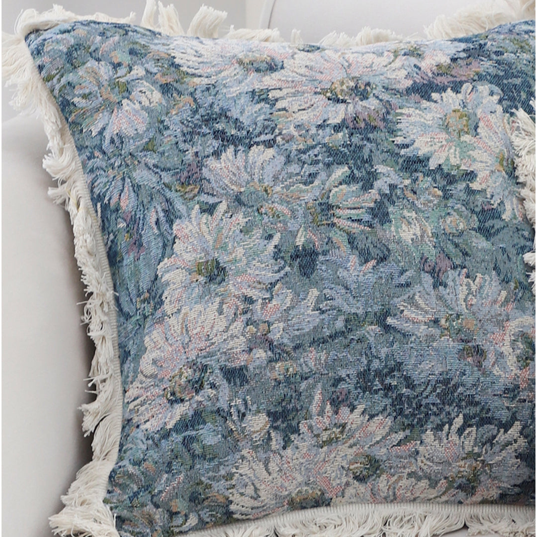 SOGA 50cm Oil Painting Shabby Chic Style Handmade Full Floral Needlepoint Throw Pillow • LUZ-FrenchCushion208