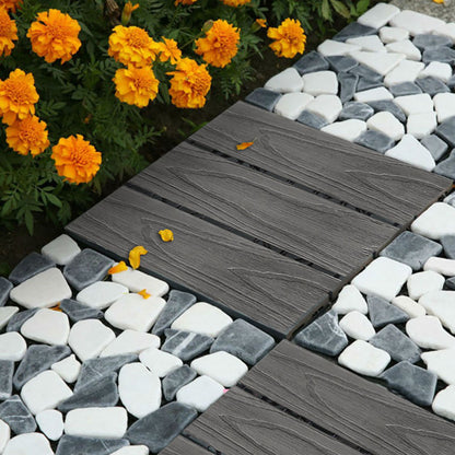 SOGA 2X 11 pcs Dark Grey DIY Wooden Composite Decking Tiles Garden Outdoor Backyard Flooring Home Decor • LUZ-Deck5031X2