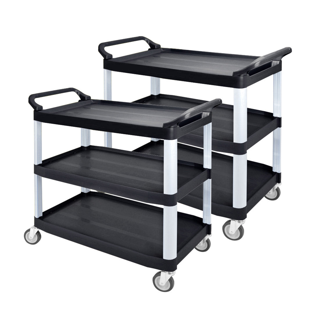 SOGA 2X 3 Tier Food Trolley Food Waste Cart Food Utility Mechanic Kitchen Large • LUZ-FoodCartRubbishLX2