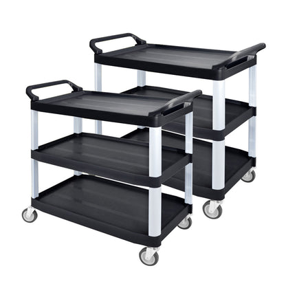 SOGA 2X 3 Tier Food Trolley Food Waste Cart Food Utility Mechanic Kitchen Large • LUZ-FoodCartRubbishLX2