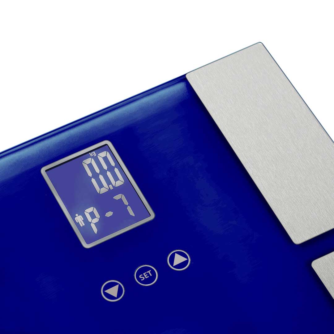 SOGA 2X Digital Electronic LCD Bathroom Body Fat Scale Weighing Scales Weight Monitor Blue • LUZ-BodyFatScale1302BlueX2