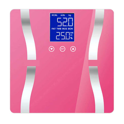 SOGA 2X Glass LCD Digital Body Fat Scale Bathroom Electronic Gym Water Weighing Scales Purple LUZ-BodyFatScalePurpreX2