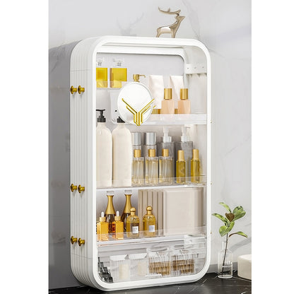 SOGA White Multi Tier Cosmetic Storage Rack Bathroom Vanity Tray Display Stand Organiser • LUZ-BathC129