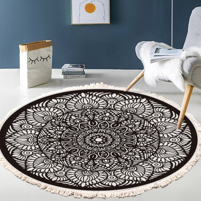 SOGA 2X 120cm Mandala Modern Ethnic Tassel Print Anti-slip Doormat, Home Decor • LUZ-CarpetXLS48X2