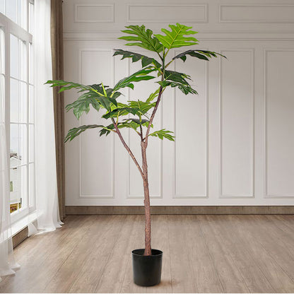 SOGA 4X 150cm Artificial Natural Green Split-Leaf Philodendron Tree Fake Tropical Indoor Plant Home Office Decor • LUZ-APlantMBS15021X4
