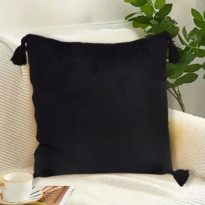 SOGA 45X Black Vintage Butterfly Pillow Tassel Velvet Square Throw Pillow • LUZ-FrenchCushion242