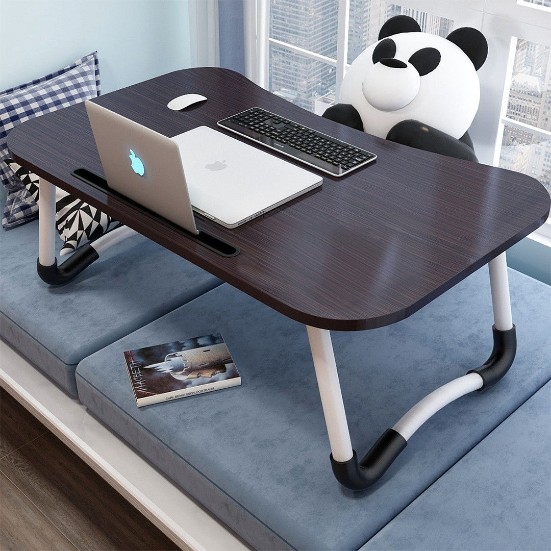SOGA 2X Black Portable Bed Table Adjustable Foldable Bed Sofa Study Table Laptop Mini Desk with Notebook Stand Card Slot Holder Home Decor • LUZ-BedTableG41X2