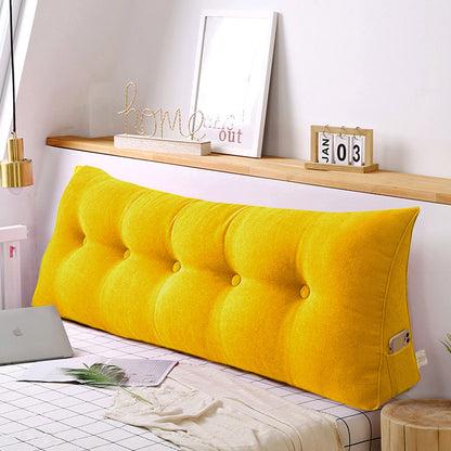 SOGA 120cm Yellow Triangular Wedge Bed Pillow Headboard Backrest Bedside Tatami Cushion Home Decor • LUZ-Pillow3112