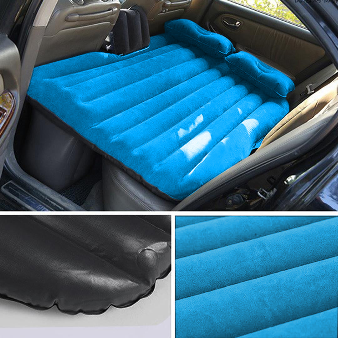 SOGA 2X Inflatable Car Mattress Portable Travel Camping Air Bed Rest Sleeping Bed Blue • LUZ-CarMatBlueX2