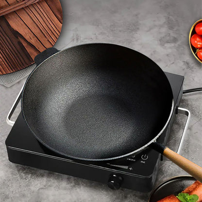 SOGA 2X 31cm Commercial Cast Iron Wok FryPan Fry Pan • LUZ-ZPai012X2
