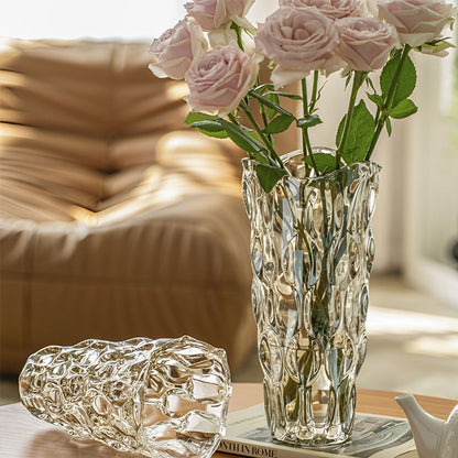 SOGA 29cm Glass Clear Vase Crystal VASE Thick Modern Home Decor • LUZ-GVaseClear29