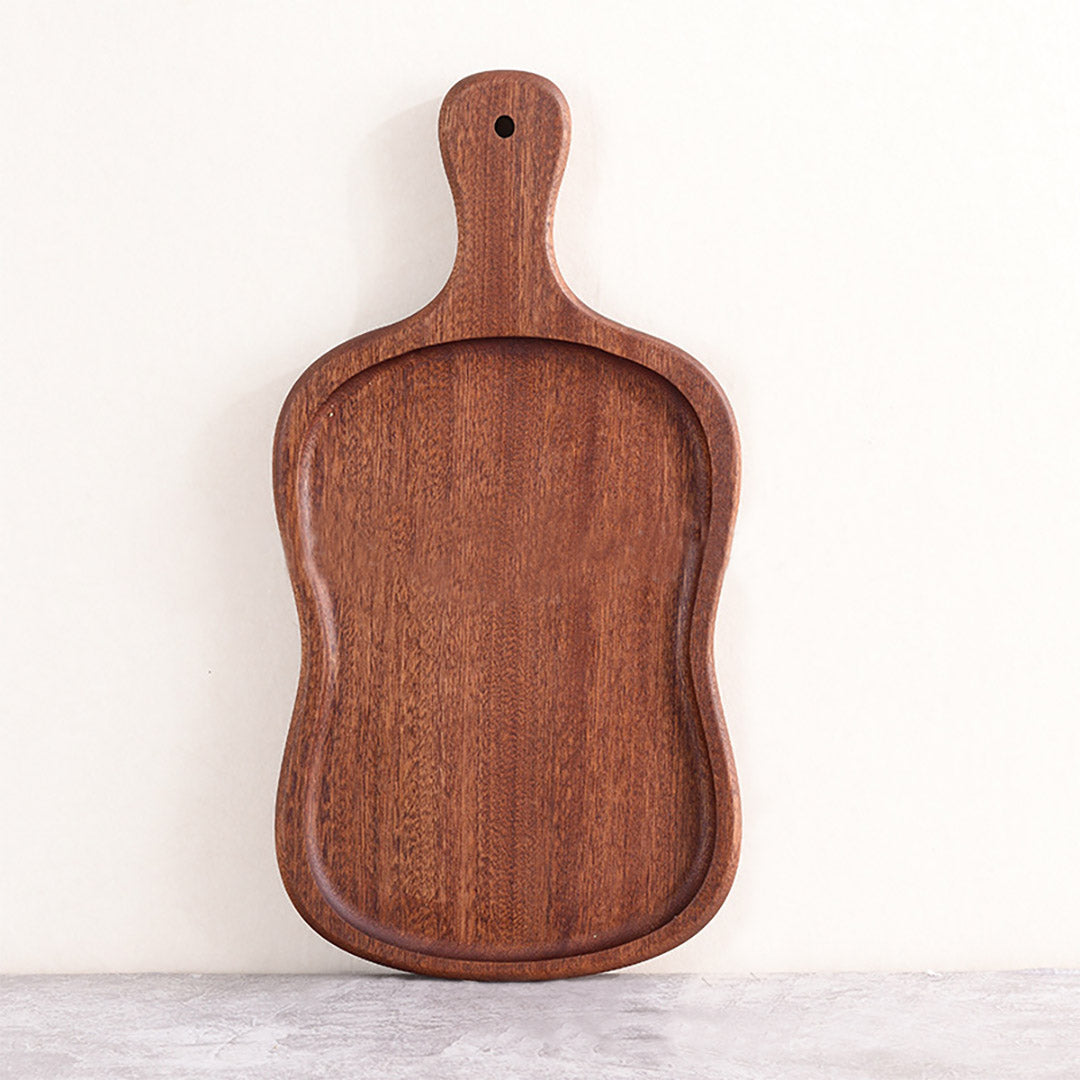 SOGA 2X 40cm Brown Wooden Serving Tray Board Paddle with Handle Home Decor • LUZ-WodF604X2