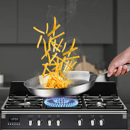 SOGA Stainless Steel Fry Pan 20cm 34cm Frying Pan Top Grade Skillet Induction Cooking FryPan • LUZ-FryPanSS2860-2867