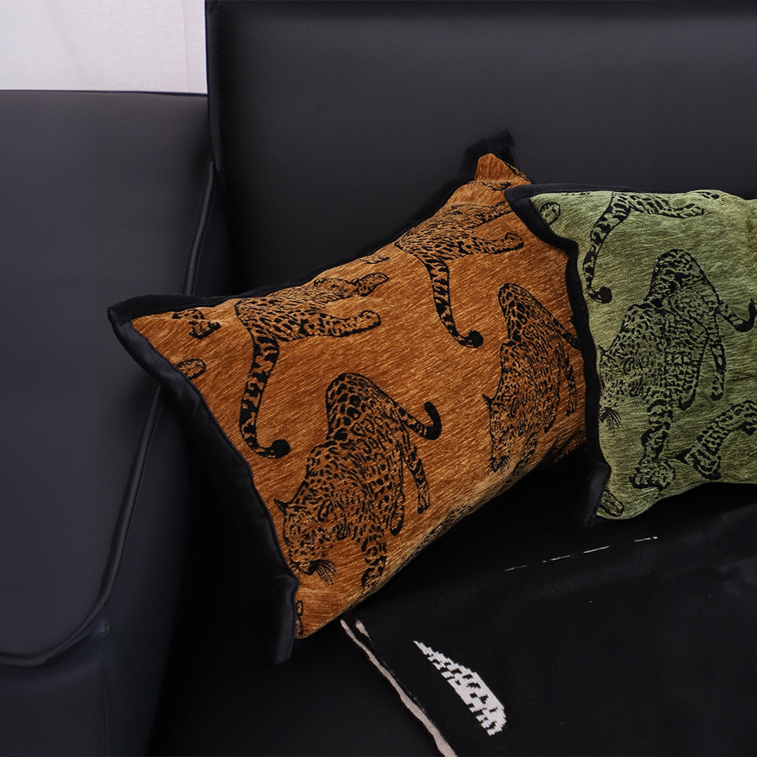SOGA 2X 30cm Throw Pillow Dark Brown Leopard Lumbar Decorative Cushion for Living Room • LUZ-FrenchCushion300X2