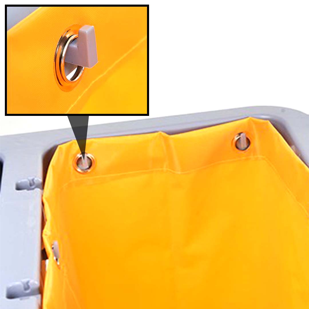 SOGA 2X 3 Tier Multifunction Janitor Cleaning Waste Cart Trolley and Waterproof Bag with Lid • LUZ-FoodCart033GGrayX2