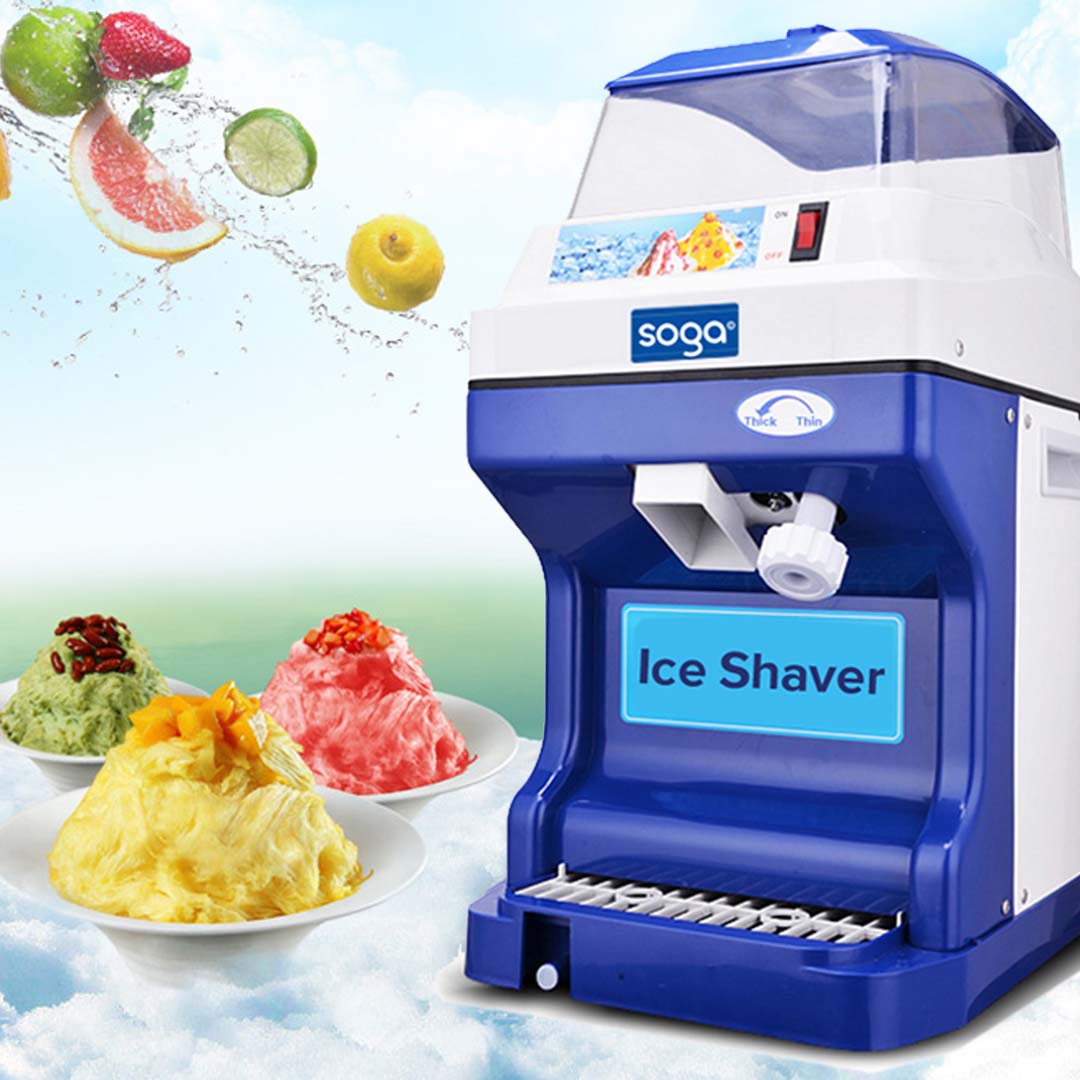 SOGA 2X Ice Shaver Commercial Electric Stainless Steel Ice Crusher Slicer Machine 180KG/h 88 • LUZ-CommercialElectricIceShaver188X2