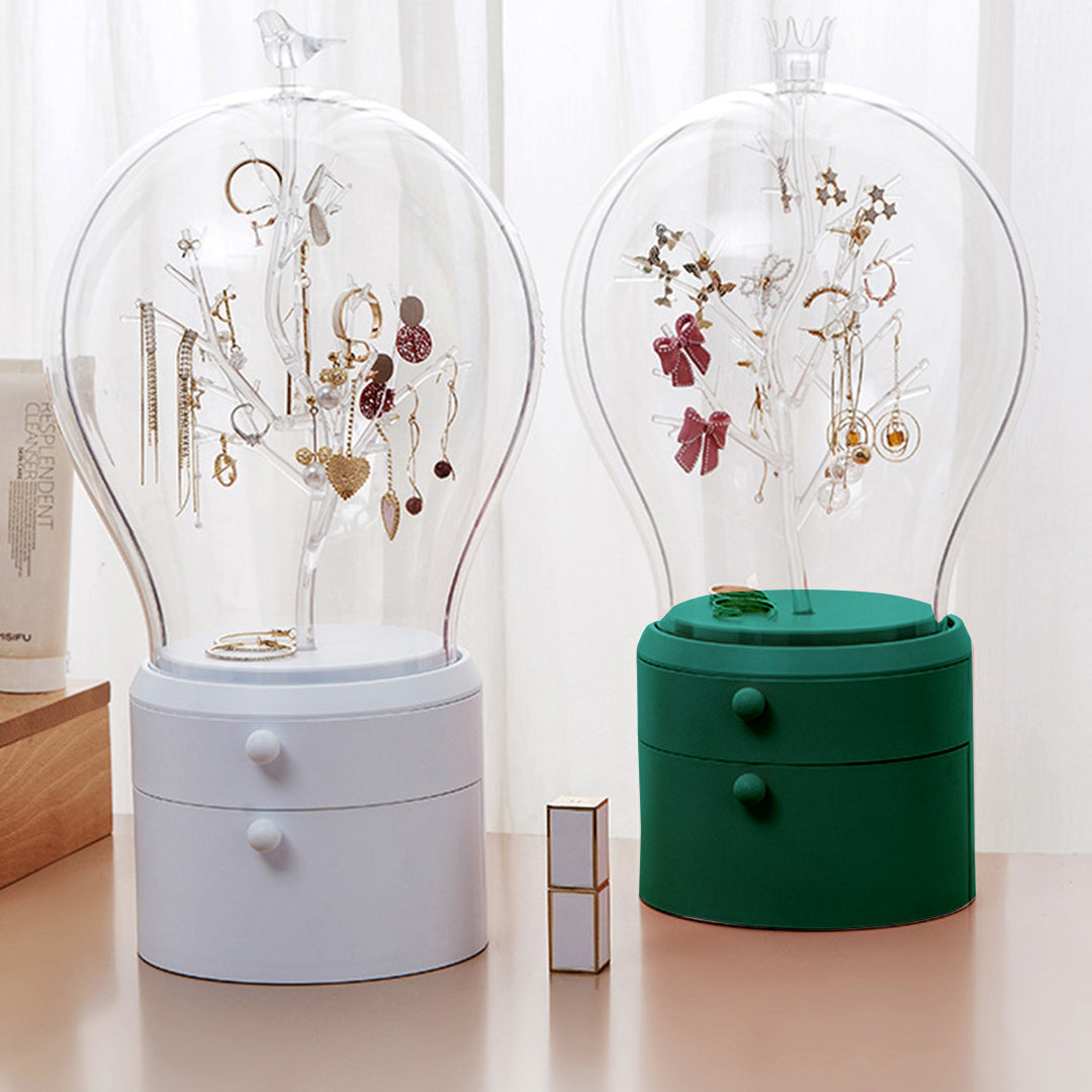 SOGA Green 360 Degree 2 Layered Jewelry Storage Box Waterproof Dustproof Accessories Organiser • LUZ-BathC908