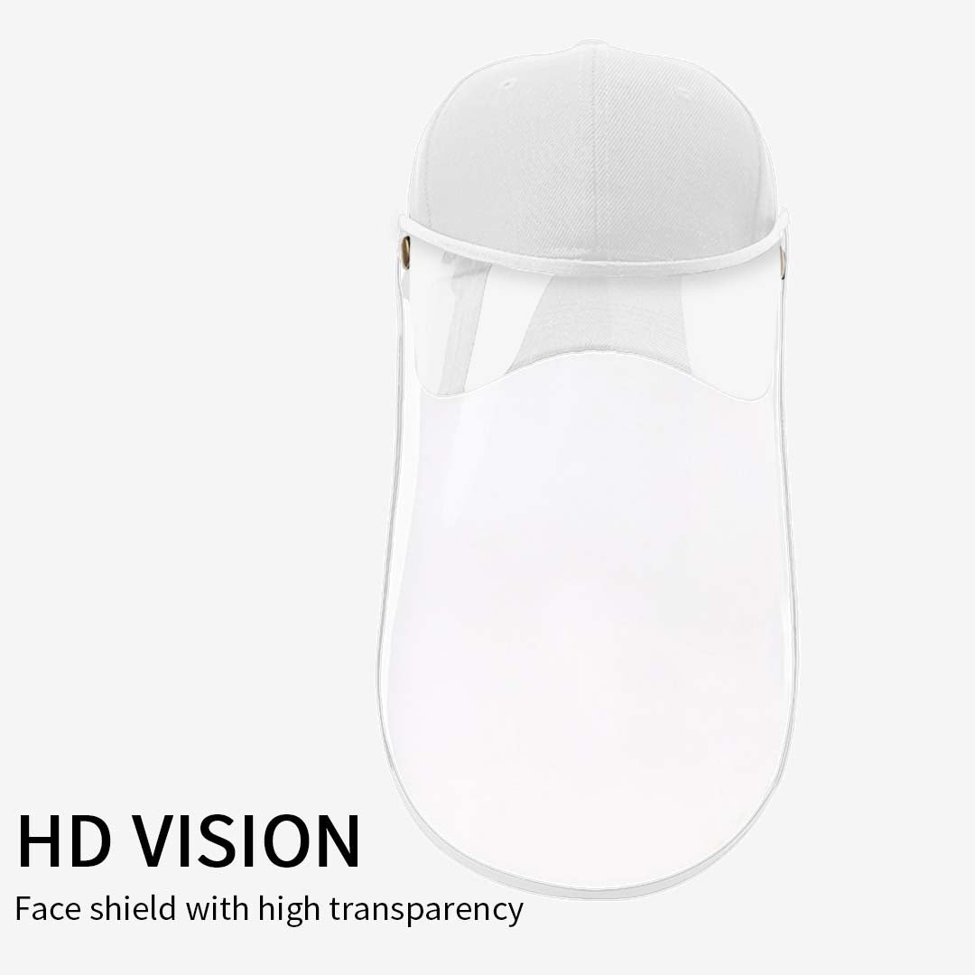 4X Outdoor Protection Hat Anti-Fog Pollution Dust Protective Cap Full Face HD Shield Cover Adult White • LUZ-HatAdultWHTX4
