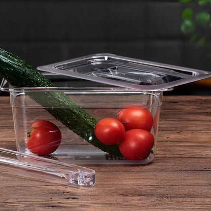 SOGA 200mm Clear Gastronorm GN Pan 1/1 Food Tray Storage Bundle of 6 with Lid • LUZ-VICPans1404wLidX6