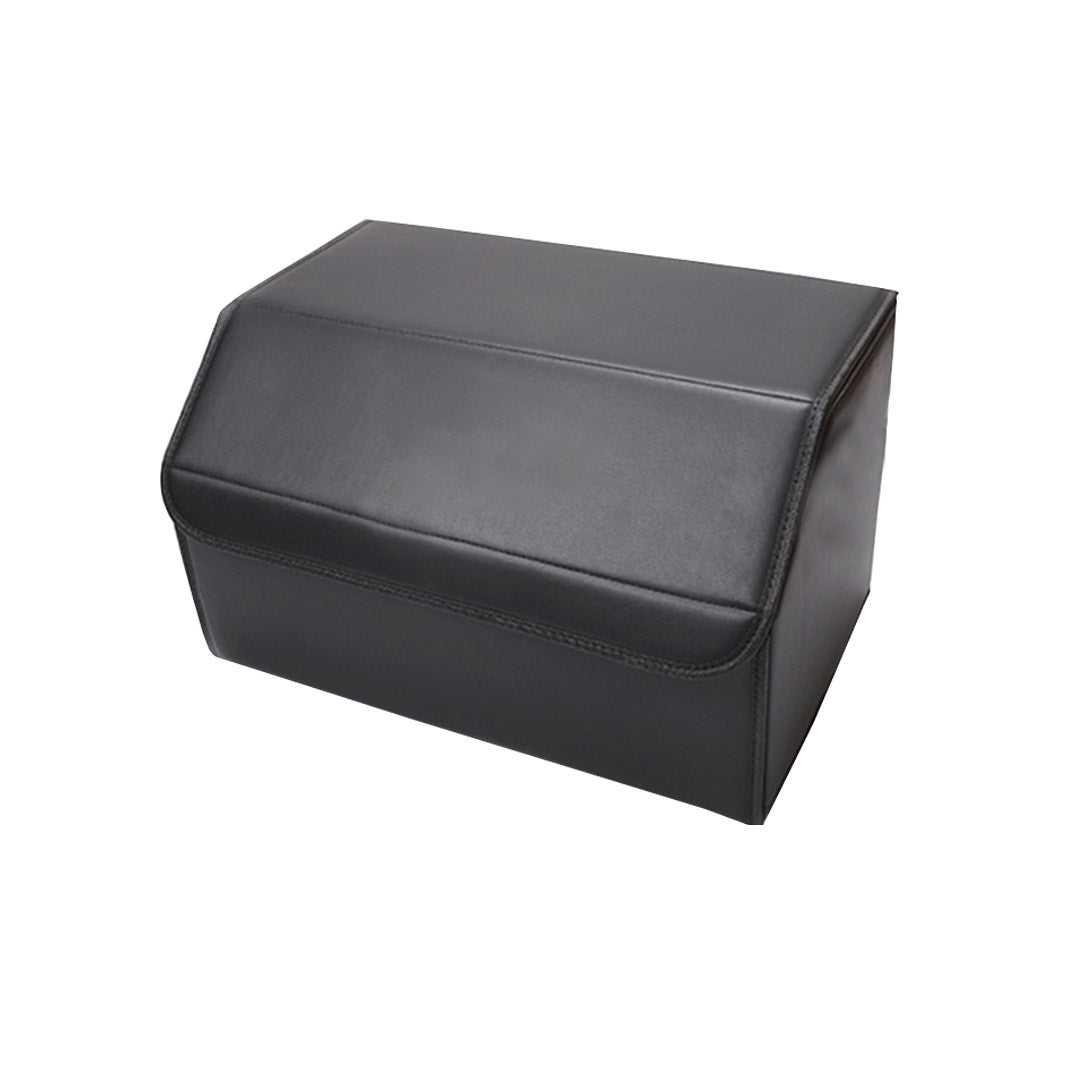 SOGA Leather Car Boot Collapsible Foldable Trunk Cargo Organizer Portable Storage Box Black Medium • LUZ-StorageBLKMed