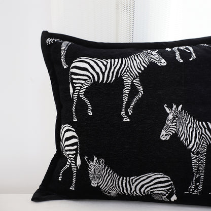 SOGA 45cm Black Light Luxury Zebra Cushion Decorative Square Pillow Living Room Home Decor LUZ-FrenchCushion290