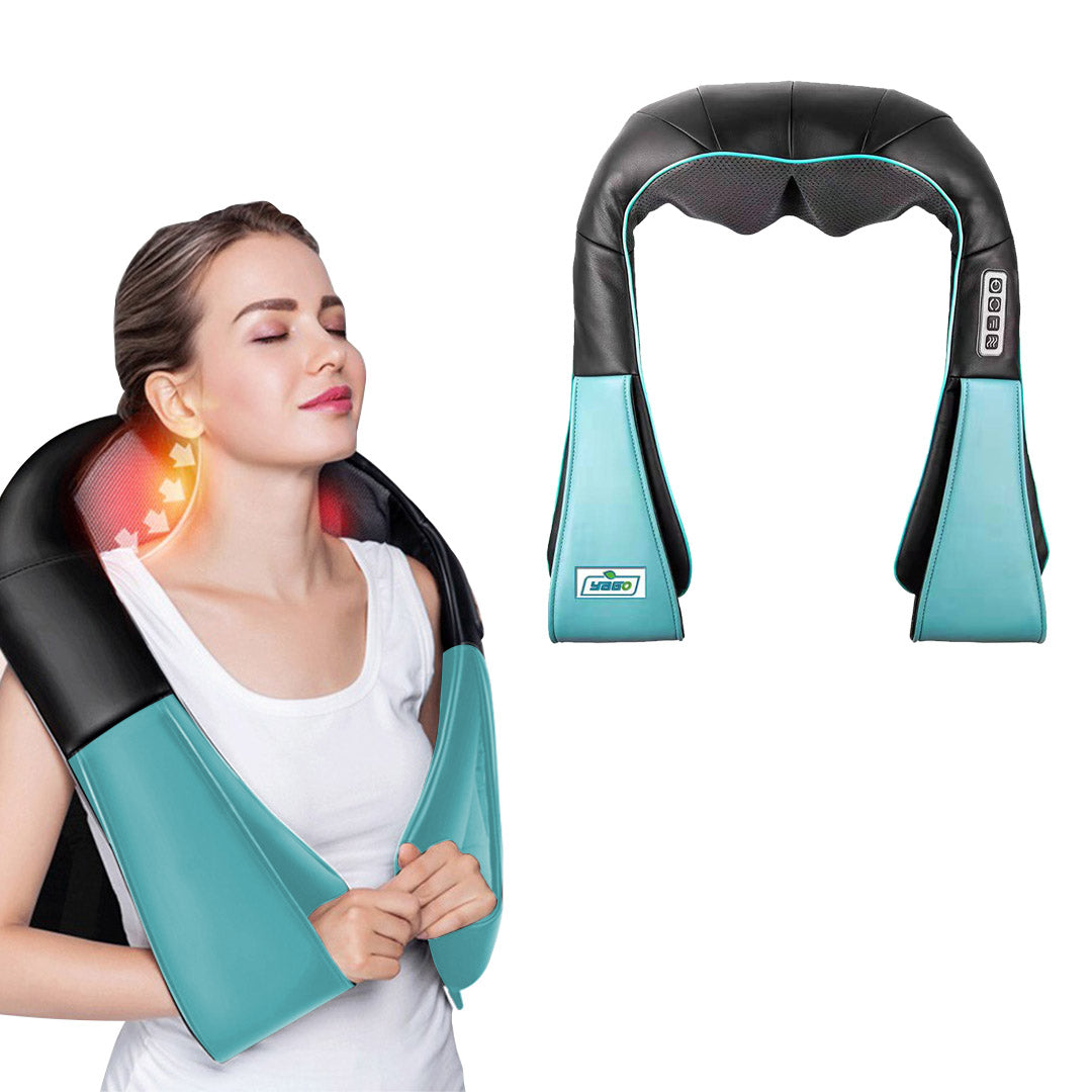 SOGA 2X Electric Kneading Back Neck Shoulder Massage Arm Body Massager Blue/White • LUZ-Massager580ABLU-WHT
