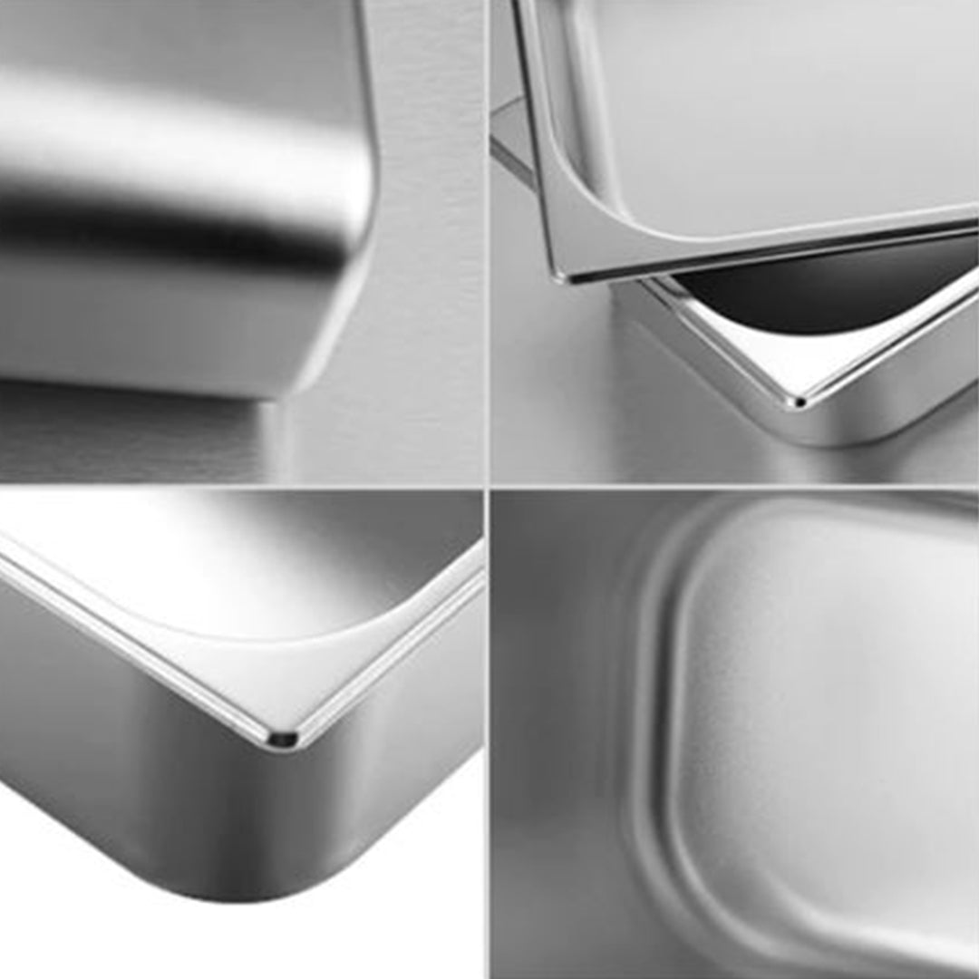 SOGA Gastronorm GN Pan Full Size 1/3 GN Pan 20cm Deep Stainless Steel Tray • LUZ-GastronormPans5444X1