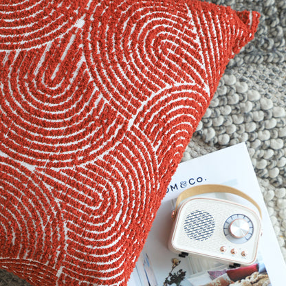 SOGA 2X 35cm Throw Pillow Burgundy Cinnabar Perfect Burnt Indoor and Outdoor Corded for Home Decor • LUZ-FrenchCushion315X2