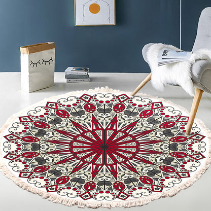 SOGA 2X 120cm Mandala Modern Ethnic Tassel Print Anti-slip Doormat, Home Decor • LUZ-CarpetXLS13X2